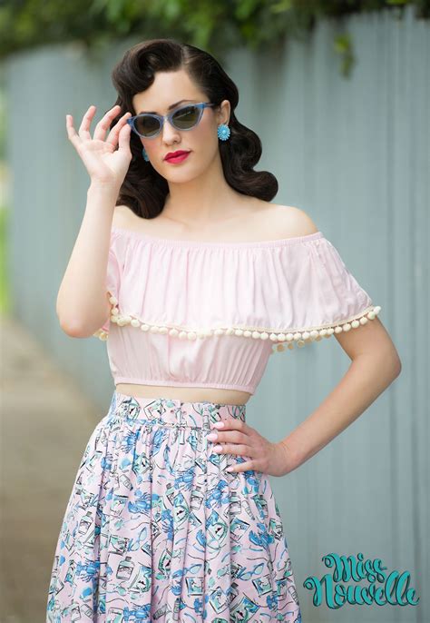 Miss Nouvelle Twirl Skirt Sunsoaked Novelty Print Vintage