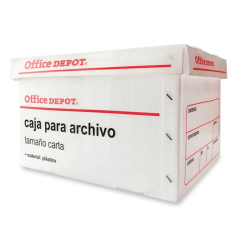 Caja Para Archivo Carta Office Depot Plástico Blanco Office Depot Mexico