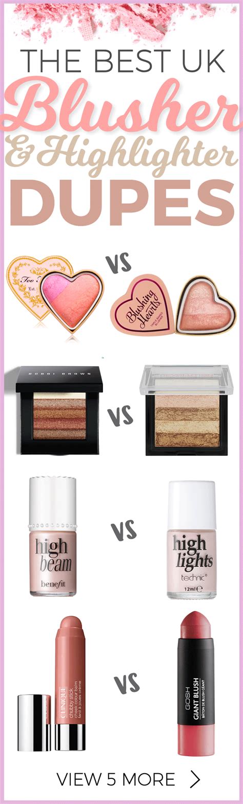 Top Ten Best Drugstore Blusher And Highlighter Dupes Uk
