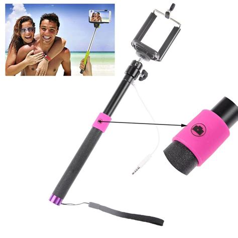 Wired 35mm With Sponge Anti Slip Remote Extendable Shutter Selfie Monopod Stick Multi Color