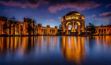 For me, san francisco's palace of fine arts is a place of peace, of wonder. Sunset at The Palace of Fine Arts, San Francisco, CA, Sele ...