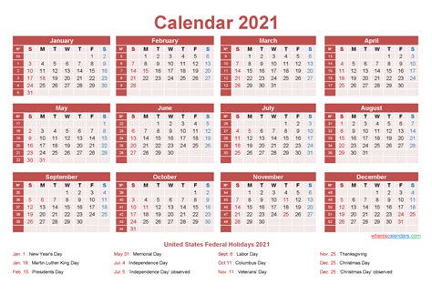 2021 Monthly Calendar Printable Pdf Calendar Printables Free Blank