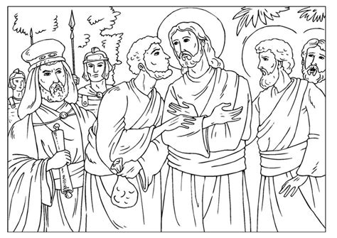 Download betagende gratis billeder om palmesøndag. Bilde å fargelegge Forræderen Judas | Gratis Bildene For ...