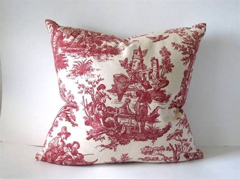 Toile Pillows French Country Pillow Cover Classic Red Toile Etsy