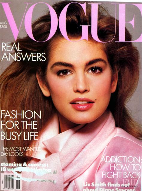 Cover Of Vogue Usa With Cindy Crawford August 1986 Id3633