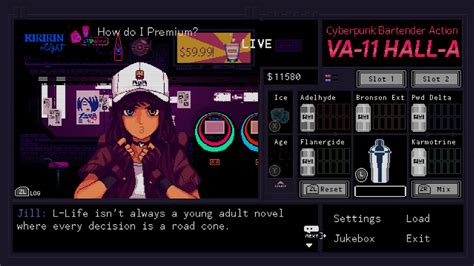 In this world, corporations reign supreme, all human life is infected with nanomachines designed to oppress them, and the terrifying white knights ensure that everyone obeys the laws. VA-11 Hall-A and the Politics of Cyberpunk | Electra Street