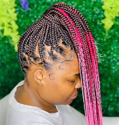 Pin By London On Hairstyles Cornrow Hairstyles Hair Styles Pink Box