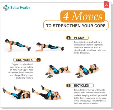 Core Workout Routine Sutter Health