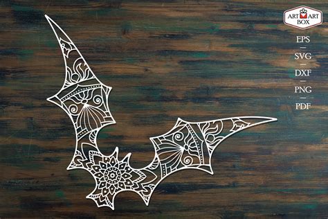Bat silhouette with mandala.