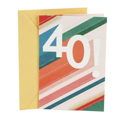Hallmark 40th Birthday Greeting Card Beams