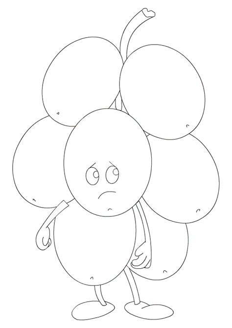 Grapes Coloring Page for Kids | Free Printable Coloring Pages for Kids