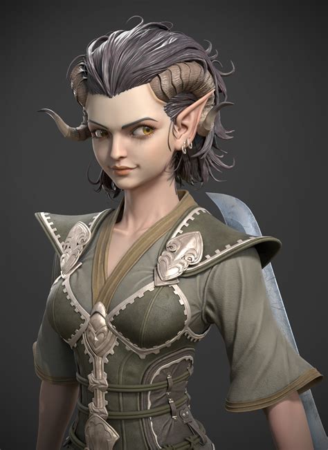 Artstation 03 Chaohua Zhang Alien Character 3d Model Character