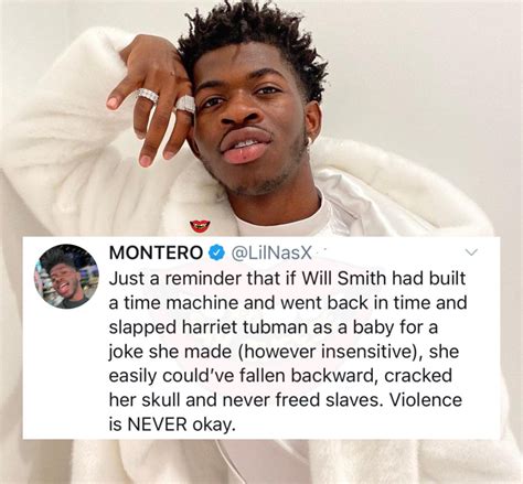 Say Cheese 👄🧀 On Twitter Lil Nas X Shares His Thoughts On Will Smith’s Viral Oscar Moment 👋🏽