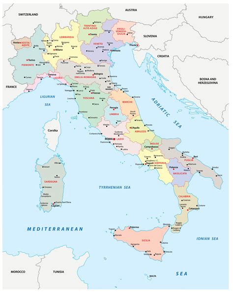 Map Of Italy With Cities Labeled Images And Photos Finder