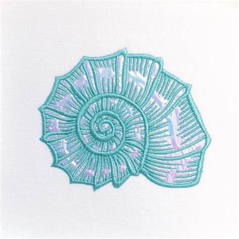 Sea Shell Machine Embroidery File Design 4x4 Inch Hoop Etsy Australia