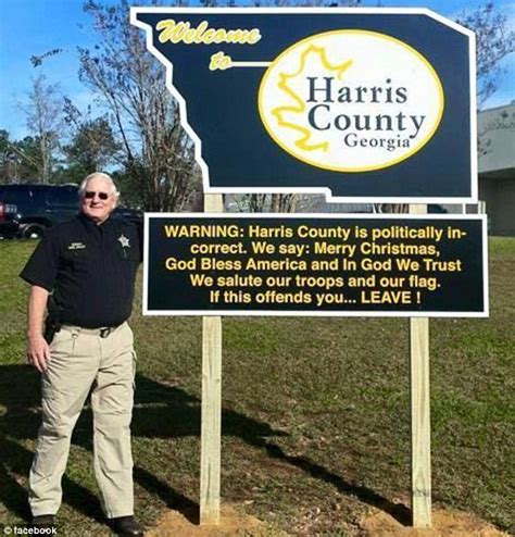 Harris County Sheriff Posts Politically Incorrect Sign In His Georgia