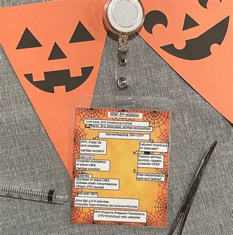 Halloween Nrp Badge Buddy Pals Neonatal Resuscitation Etsy