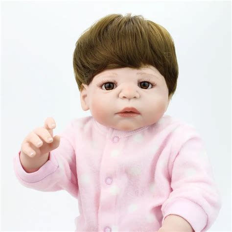 22 Inch 55cm Full Silicone Reborn Baby Dolls Handmade Adorable Toddler