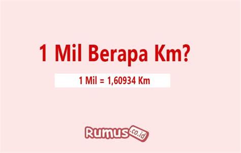 Mm to cm conversion how to convert centimetes to millimeters. 1 Mil Berapa Km? Konversi Satuan Mil Ke Kilometer