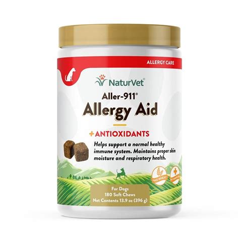 Naturvet Aller 911 Allergy Aid Plus Antioxidants Soft Chews For Dogs