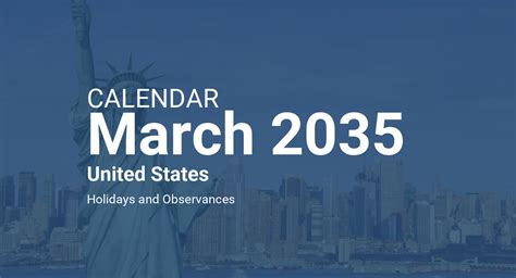 March 2035 Calendar United States