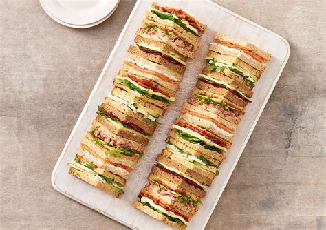 premium sandwich platter 20 quarters food to order by sainsbury s