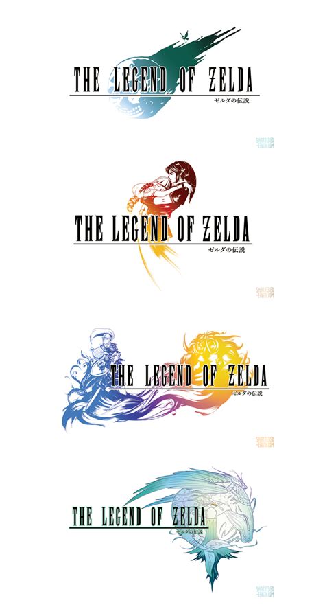 The Legend Of Zelda X Final Fantasy Logos Crossover By Shattered Earth
