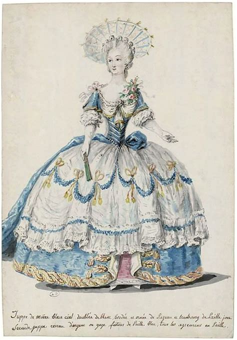 Dress In 1789 France Rococo Fashion Historical Costume 18th