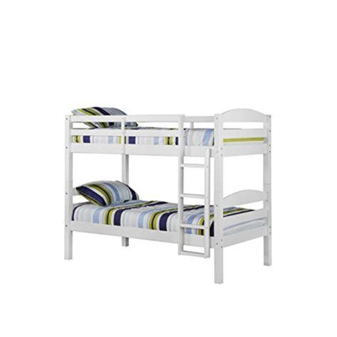 Appealing Twintwin Solid Wood Bunk Bed White By Walker Edison Ebay