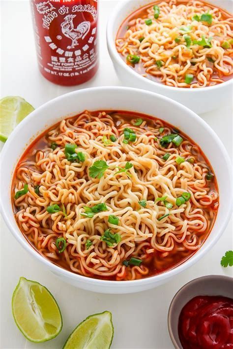 20 Minute Spicy Sriracha Ramen Noodle Soup Video Baker By Nature Recipe Spicy Recipes