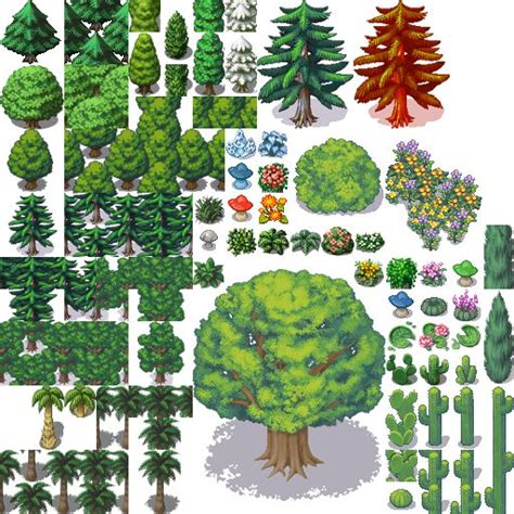 Hi Res Tree Tileset Rpg Tileset Free Curated Assets For Your Rpg My