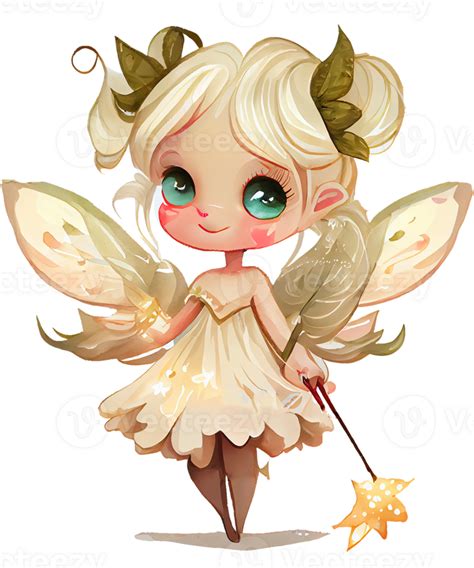 Free Cute Little Vanilla Fairy Watercolor Ai Generative 23476596 Png
