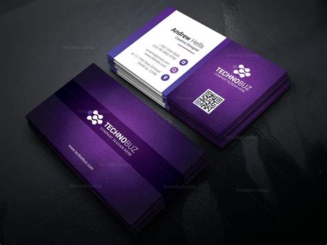 Purple Modern Business Card Template 000766 Template Catalog