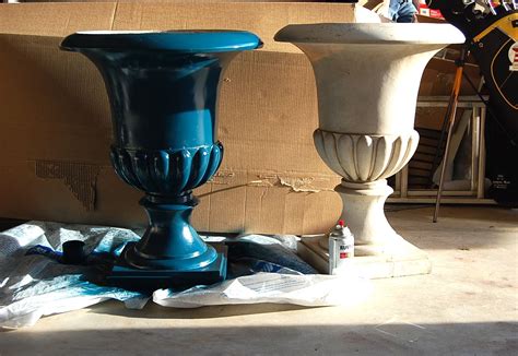 Long lasting finish · wide variety of colors · high quality · durable Spray Painted Urns | Painting plastic, Concrete spray ...