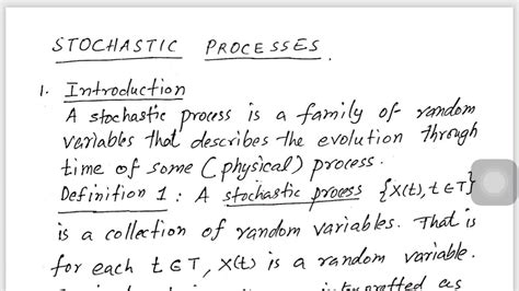 Stochastic Processes 1 Youtube
