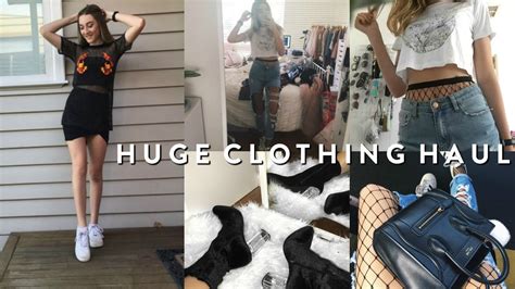 Huge Try On Clothing And Shoe Haul Instagram Baddie Trends Youtube
