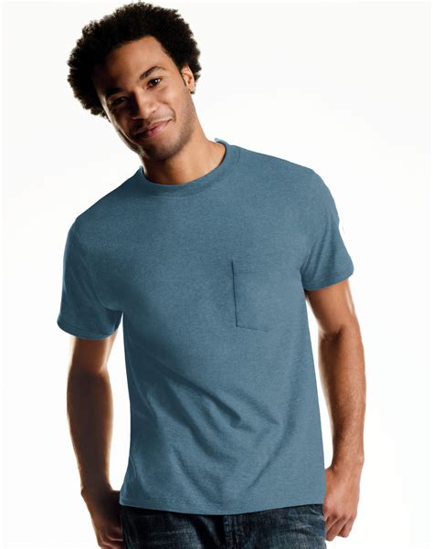 Hanes Men`s Tagless® Comfortsoft® Dyed Crewneck Pocket T Shirt