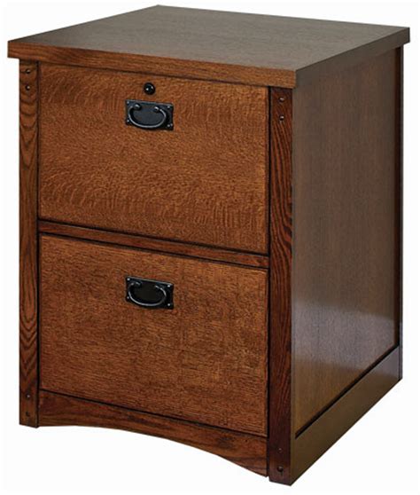 The top drawer incorporates a personal lock, supplied with two keys. Mission Oak 2 Drawer Locking Wood File Cabinet - Fits ...