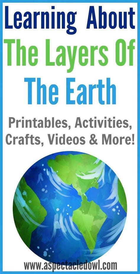 Learning About The Layers Of The Earth Printables Activities Crafts