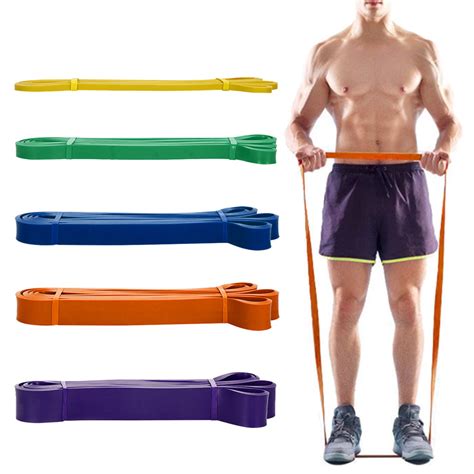 5 Resistance Loop Bands Set 2door Anchor Tension Band Latex Yoga Strength Training Pull Up