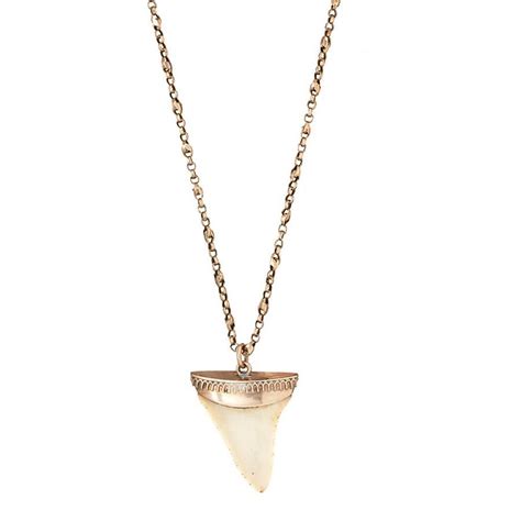 Victorian Gold Sharks Tooth Pendant With 9ct Chain Pendantslockets