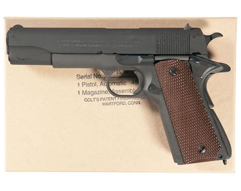 Colt Wwii Reproduction Model 1911a1 Semi Automatic Pistol With Original Box