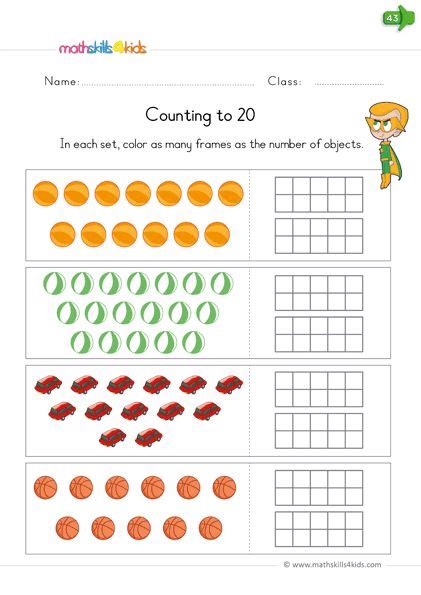 Counting to 20 | Math counting worksheets, Counting to 20, Counting