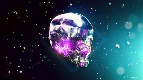 freetoedit Skulls purple cool creepy scary HD wallpaper...