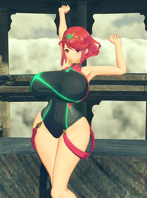 Thicc Swimsuit Pyra Xenoblade Chronicles By ThiccerWaifus Xenoblade Chronicles Xenoblade