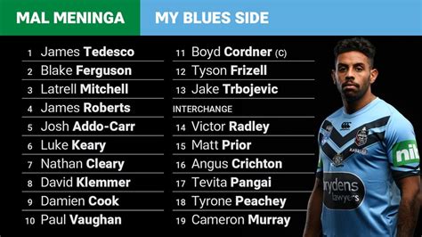 Six teams from the upper division of season 1. Australian Kangaroos coach Mal Meninga has named his two ...