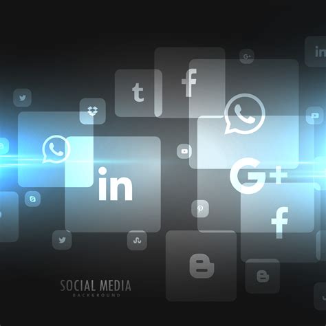Available in png and svg formats. black techno social media icons - Download Free Vector Art ...