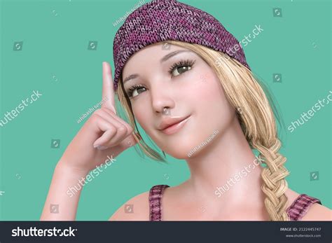 Lovely Woman Expressing Her Facial Expressions Stock Illustration 2122445747 Shutterstock