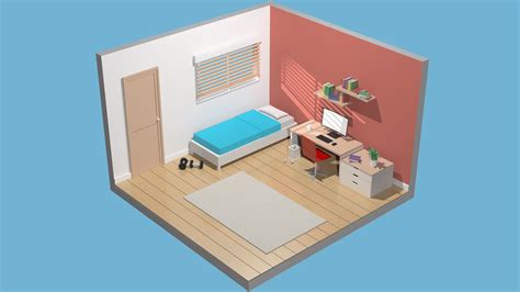 Isometric Room 3d Model 8 Max Fbx 3ds Free3d