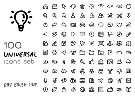 Set Of Universal Icons For Web Application User Interface And Mobile